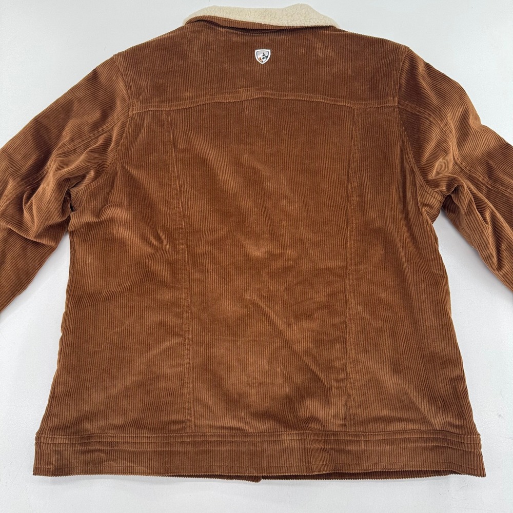 Kuhl Joyrydr Corduroy Sherpa Lined Jacket Brown Womens Medium Quilted Lined Coat - Picture 10 of 11